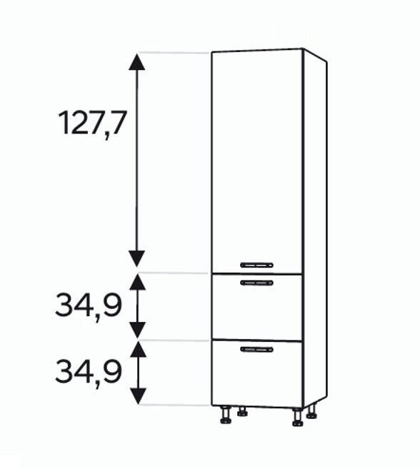 Kõrge kapp Kammono-P4 SD...SS2/71 (199 cm)
