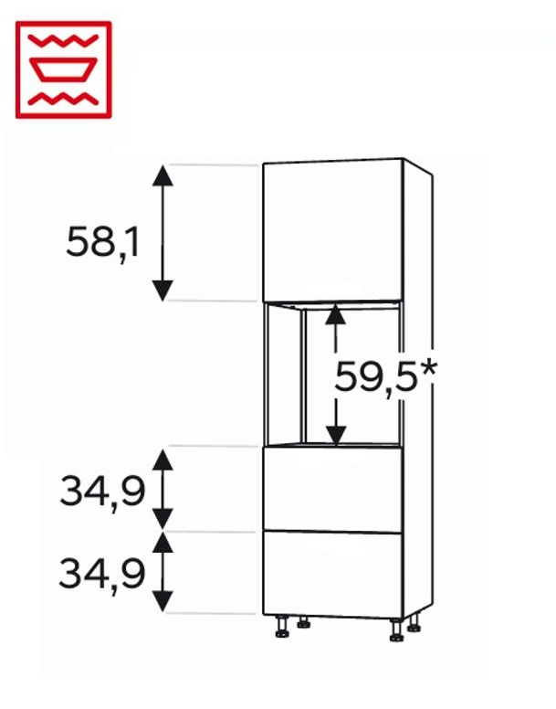 Kõrge kapp Kammono L4 SDP60ST2/61 (189 cm)