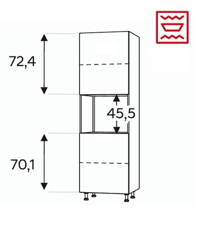 Kõrge kapp Kammono L4 SDPK60/61 (189 cm)