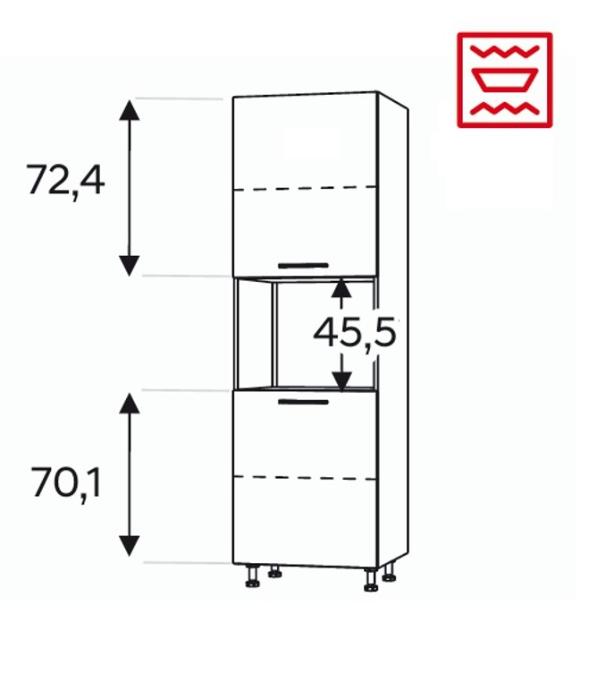 Kõrge kapp Kammono-P4 SDPK60SS2 (189 cm)