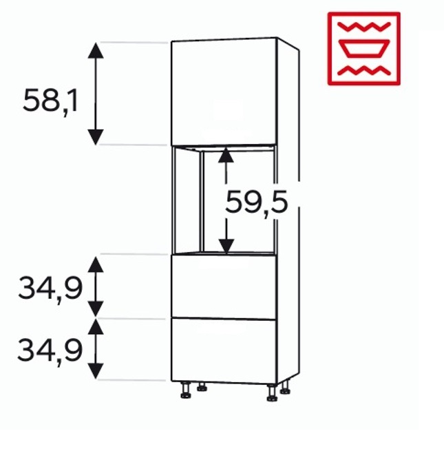 Kõrge kapp Kammono L4 SDP60SS2/61 (189 cm)
