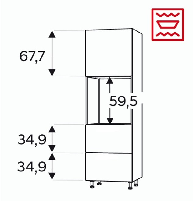 Kõrge kapp Kammono L4 SDP60SS2/71 (199 cm)