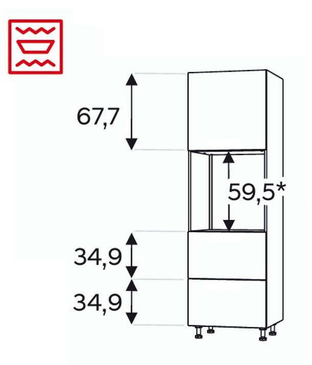 Kõrge kapp Kammono L4 SDP60ST2/71 (199 cm)
