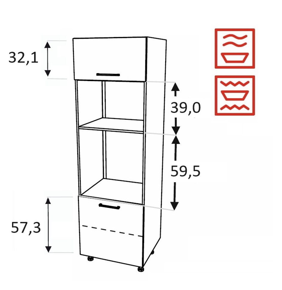 Kõrge kapp Kammono KC2 SPM60/61 (189 cm)