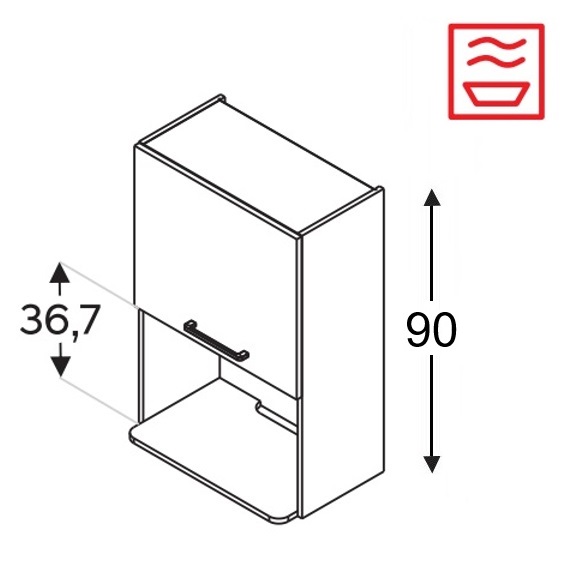 Seinakapp Kammono KC2 WOM60/90 (mikrolaineahjule)