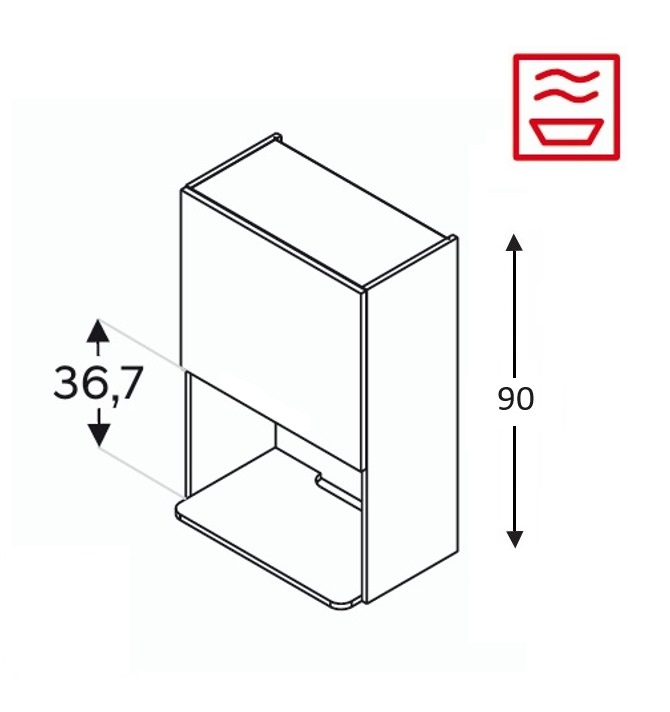 Seinakapp Kammono L4 WOM60/90 mikrolaineahjule