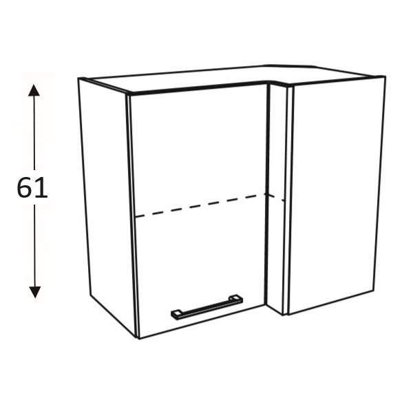 Nurgakapp Kammono K2 BWRP70*45/61 (sügav) uks avaneb paremale