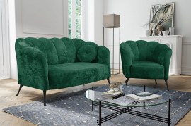 Tugitool ja sofa Adria (roheline - Eureka 2121/jalad mustad)