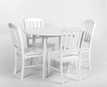 Söögilaud Andria ja toolid Monaco (valge)