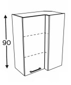 Nurgakapp Kammono K2 BWRP70*45/90 (sügav) uks avaneb paremale
