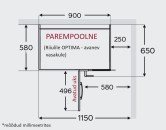 Nurgakapp Kammono-P4 DPRP 115*65 (uks avaneb paremale)