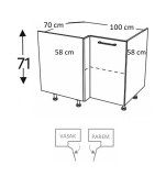 Nurgakapp Kammono M4 DRP100x70 (uks avaneb vasakule)
