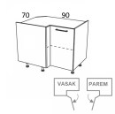 Nurgakapp Kammono-P4 DRP 90*70 (uks avaneb vasakule)