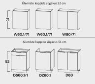 Köögikomplekt Kam Set D200 Z6+W200/71 joonis