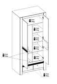 Riidekapp Novi NVIS 02 joonis