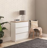 Kummut Remi RM02, valge/tamm evoke
