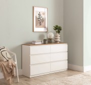 Kummut Remi RM03, valge/tamm evoke