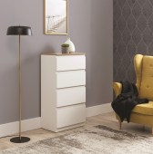 Kummut Remi RM04, valge/tamm evoke