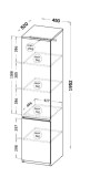 Riidekapp Arca AR02 (mõõdud)