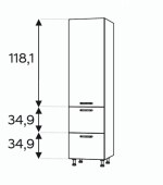 Kõrge kapp Kammono-P4 SD...SS2/61 (189 cm)