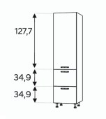 Kõrge kapp Kammono-P4 SD...SS2/71 (199 cm)