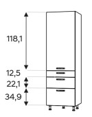 Kõrge kapp Kammono KC4 SD...SS3/61