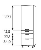 Kõrge kapp Kammono-P4 SD40SS3/71 (199 cm)