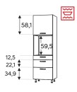 Kõrge kapp Kammono F SDP60SS3 (189 cm)