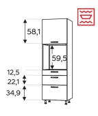 Kõrge kapp Kammono-P4 SDP60SS3/61 (189 cm)