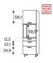 Kõrge kapp Kammono F SDP60ST3 (189 cm)