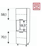 Kõrge kapp Kammono-P4 SDP60/61 (189 cm)