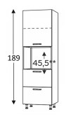 Kõrge kapp Kammono M4 SDPK60SS2 (189 cm)