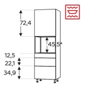 Kõrge kapp Kammono L4 SDPK60SS3/61 (189 cm)