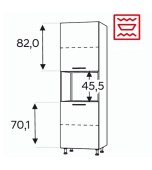 Kõrge kapp Kammono-P4 SDPK60SS2 (189 cm)