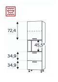 Kõrge kapp Kammono SDPK60ST2 (189 cm)