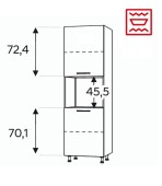 Kõrge kapp Kammono-P4 SDPK60SS2 (189 cm)