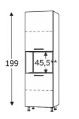 Kõrge kapp Kammono M4 SDPK60/71 (199 cm)