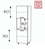 Kõrge kapp Kammono-P4 SDP60/71 (199 cm)