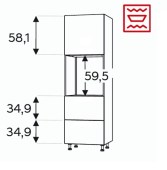 Kõrge kapp Kammono L4 SDP60SS2/61 (189 cm)