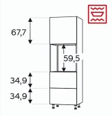 Kõrge kapp Kammono L4 SDP60SS2/71 (199 cm)
