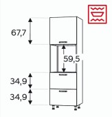 Kõrge kapp Kammono-P4 SDP60SS2/71 (199 cm)