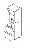 Kõrge kapp Kammono L4 SDP60ST2/71 (199 cm)