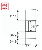 Kõrge kapp Kammono L4 SDP60ST2/71 (199 cm)