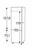 Kõrge kapp Kammono M4 SL75/71 (199 cm)