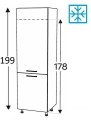 Kõrge kapp Kammono M4 SL75/71 (199 cm)