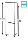 Kõrge kapp Kammono M4 SL75/71 (199 cm)