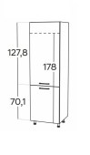 Kõrge kapp Kammono K2 SL60/71 (199 cm)