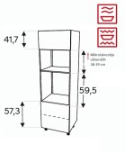 Kõrge kapp Kammono L4 SPM60/71 (199 cm)