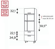 Kõrge kapp Kammono-P4 SPM60SS2/61 (189 cm)