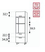 Kõrge kapp Kammono-P4 SPM60SS2/61 (189 cm)
